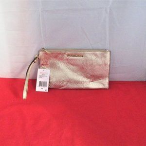 Michael Kors Bedford Large Top Zip Metallic Leather Clutch, Wristlet